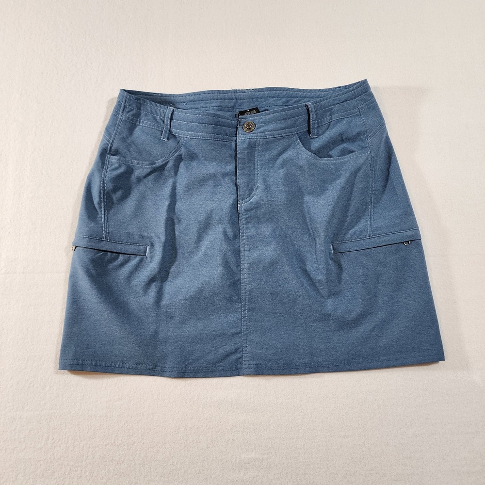 Kuhl Mova Skort Womens 8 Blue Heathered Active Outdoor Hiking Travel Skirt - Picture 2 of 13
